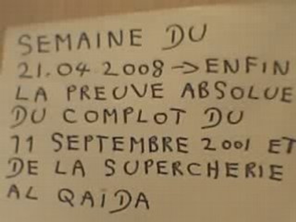 ENFIN PREUVE ABSOLUE DU COMPLOT DU 11 SEPTEMBRE !!!