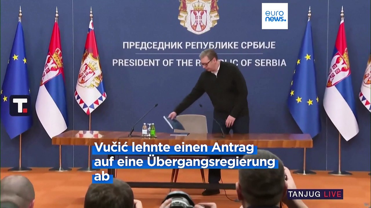 Serbischer Präsident: Rücktritt des Ministerpräsidenten könnte zu Neuwahlen führen