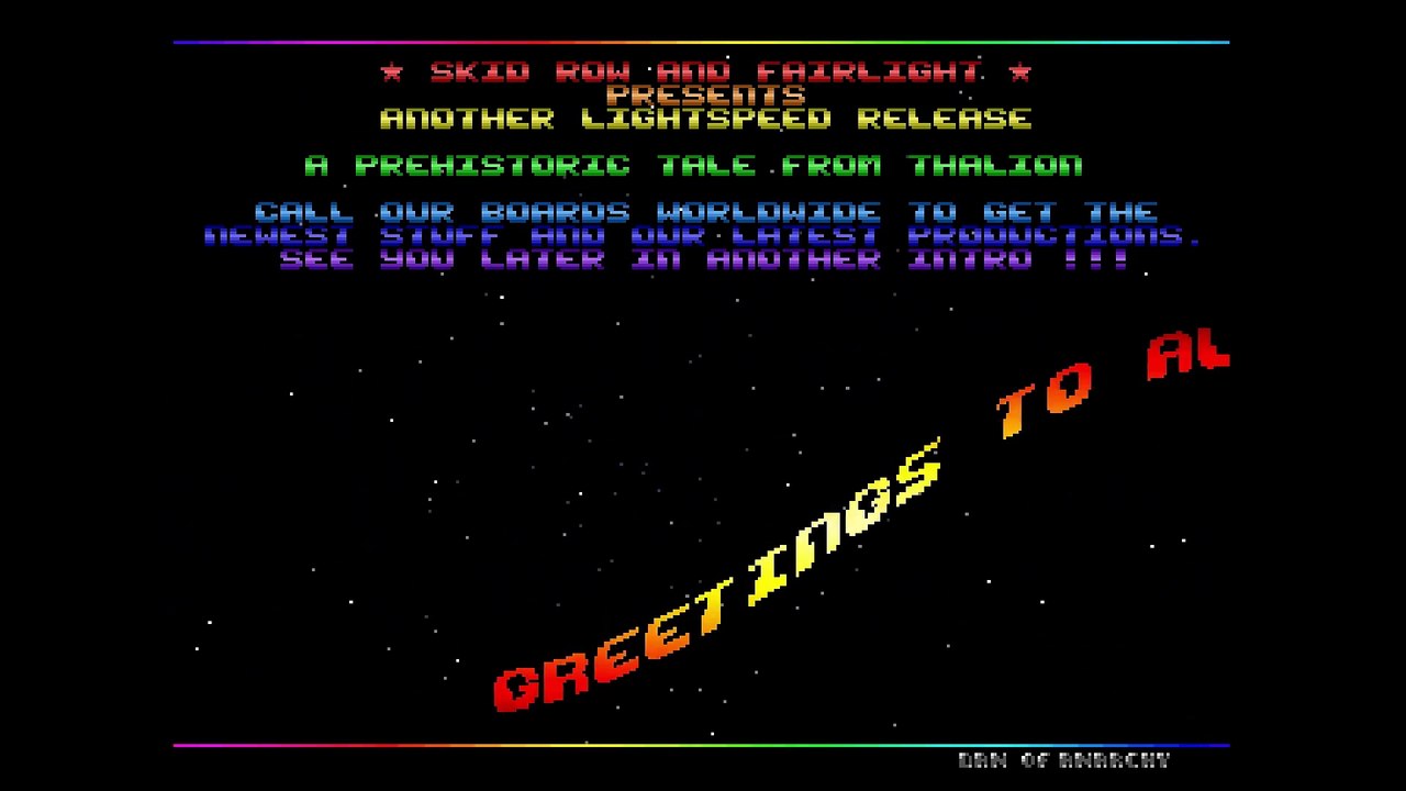 Amiga Cracktro A Prehistoric Tale By Fairlight (1991)