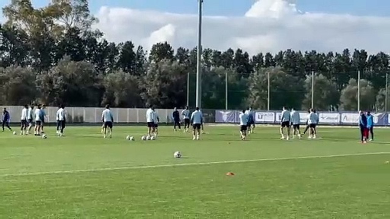 Rifinitura a Formello prima di Sporting-Braga Lazio