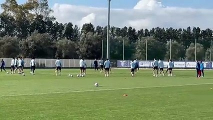 Rifinitura a Formello prima di Sporting-Braga Lazio