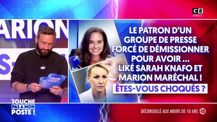Le patron d’un groupe de presse forcé de démissionner pour avoir liké Sarah Knafo et Marion Maréchal