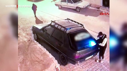 Park halindeki araçtan matkap hırsızlığı