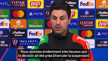 Arteta "très heureux" après l'annulation de la suspension de Lewis-Skelly