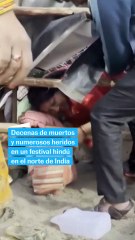 Una estampida en un festival hindú en India deja decenas de muertos