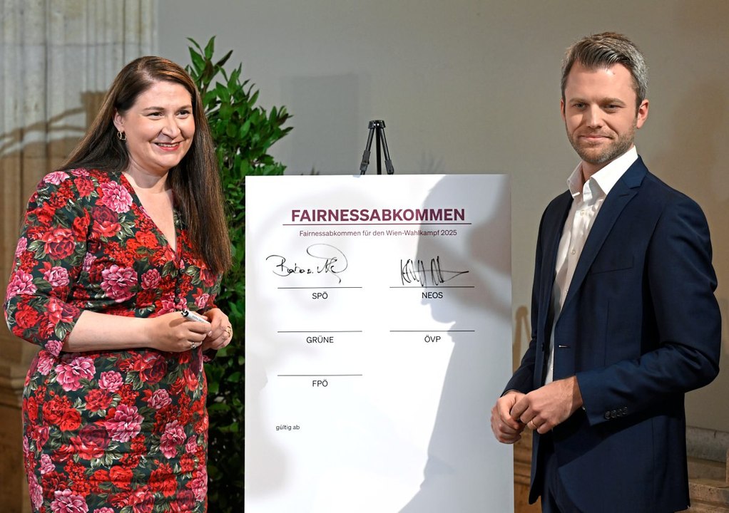 „Vertrauen in die Politik stärken“: SPÖ und Neos unterschreiben Fairness-Abkommen