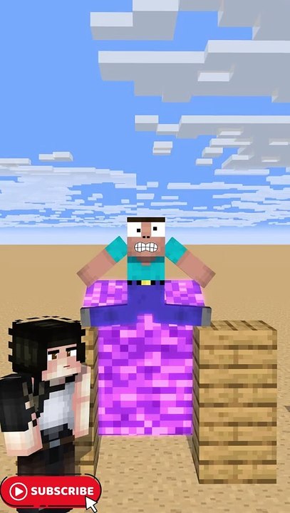Help Herobrine Lift Heavy Bedrock #minecraft #Herobrine #anime #friendship #gaming