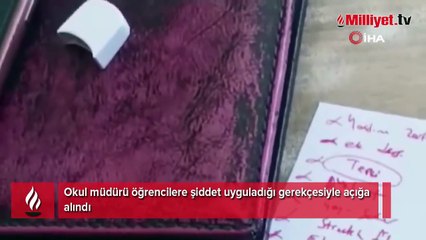 Sınıfta skandal görüntü! Okul müdüründen öğrencilere sıra dayağı