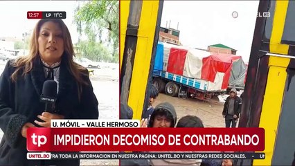 Presuntos contrabandistas impiden el decomiso de al menos ocho camiones en Cochabamba