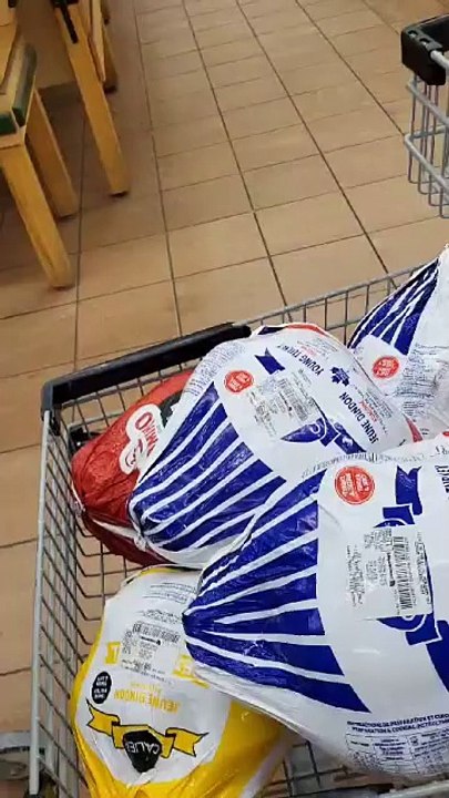 Turkey drive purchases and donations 2024 from Independent grocery Vanier