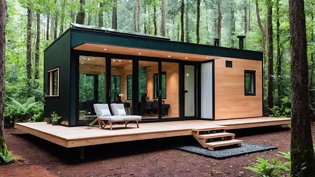 Futuristic Luxury Tiny House with Solar Panels – Off-Grid Living in Style! 🌿⚡🏡