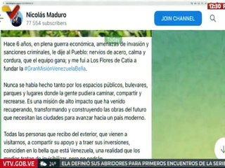 Pdte. Nicolás Maduro: La GMVB construye las obras del futuro para avanzar a un país moderno