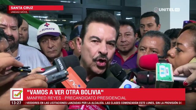 Manfred llega a Santa Cruz: ​“Me estoy uniendo a la gente, no a un político”