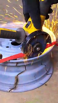 Turning damaged tire into a stylish craft!