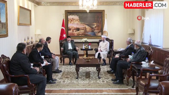 Diyanet İşleri Başkanı Erbaş, Filistinli Alimler Birliği Başkanı Tekruri'yi Kabul Etti
