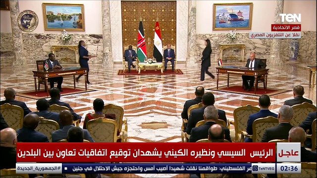 الرئيس السيسي ونظيره الكيني ويليام روتو يشهدان توقيع عددا من اتفاقيات التعاون بين البلدين
