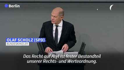 Scholz: "Nicht am Grundrecht auf Asyl rütteln"