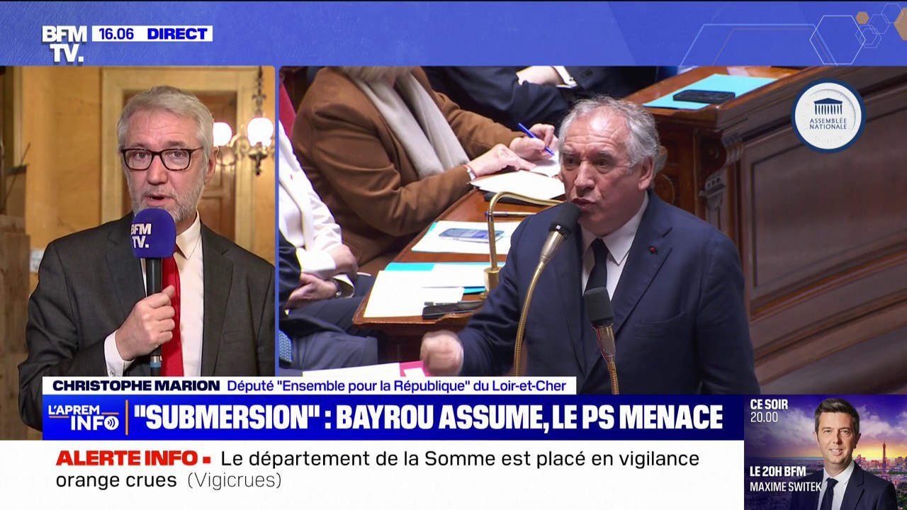 Propos de François Bayrou sur l'immigration: "On ne peut pas mettre dans la balance le budget du pays", estime Christophe Marion (Ensemble)