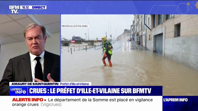 Inondations: 500 personnes sans électricité , détaille le préfet d'Ille-et-Vilaine