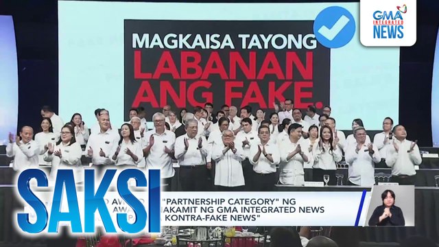 Gold award sa partnership category ng Anvil Awards, nakamit ng GMA Integrated News para sa Panata kontra-fake news | Saksi