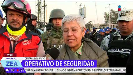 Realizan operativo de seguridad en la Central de Abasto de la CDMX