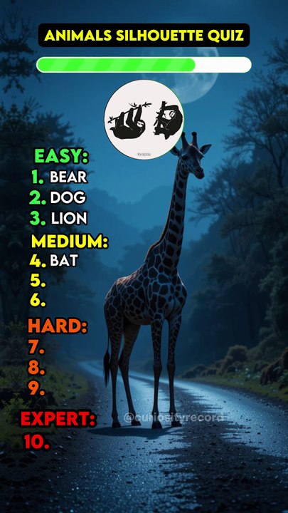 Can You Guess these 10 Animals By their Silhouette? Its Impossible to Guess Last