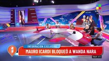 Mauro Icardi bloqueó a Wanda Nara por pedido de la China Suárez