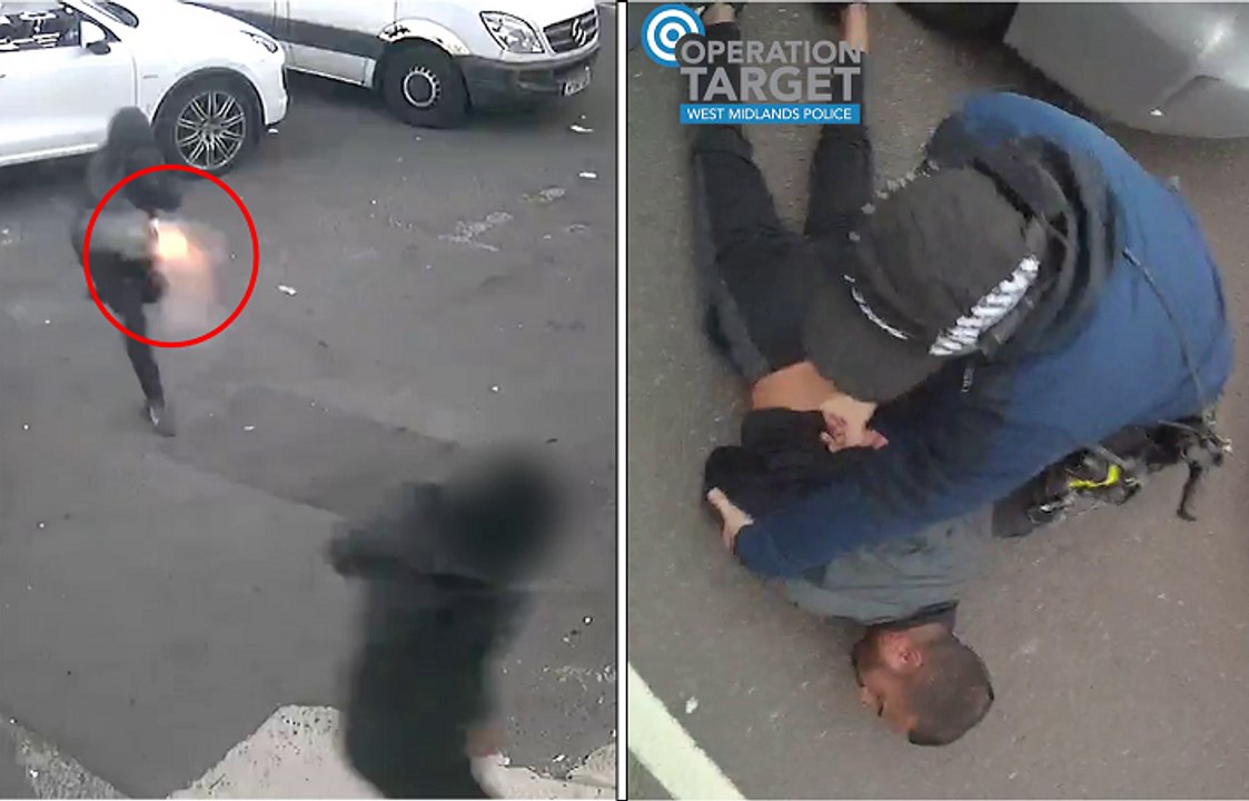 Gunman shoots victim before he’s arrested by armed police
