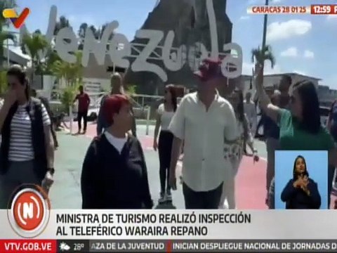 Min. Leticia Gómez supervisó trabajos en el tramo del teleférico que conectará a Macuto con Caracas