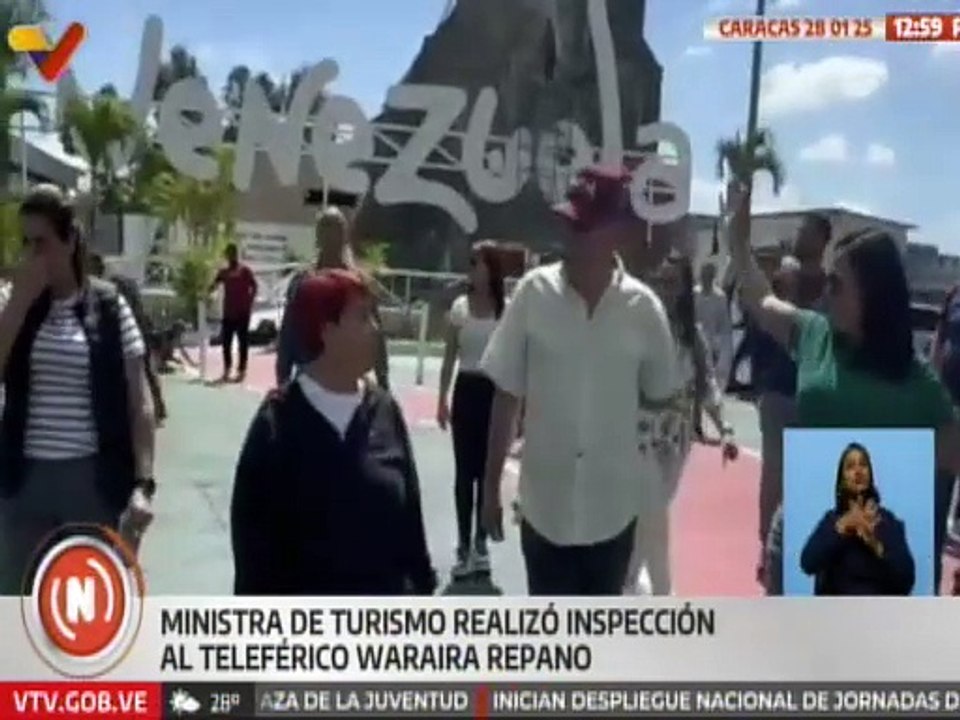 Min. Leticia Gómez supervisó trabajos en el tramo del teleférico que conectará a Macuto con Caracas