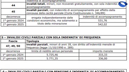 INVALIDITÀ CIVILE E ASSEGNO SOCIALE: Importi ufficiali INPS 2025 e novità MAGGIORAZIONI