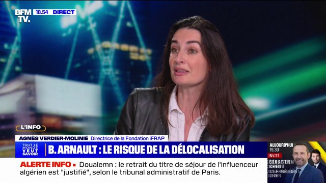 Propos de Bernard Arnault sur la taxation des entreprises: Si on veut sauver notre modèle , il faut dépenser moins et taxer moins , estime Agnès Verdier-Molinié (Ifrap)