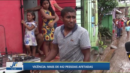 Vicência: mais de 442 pessoas desabrigadas