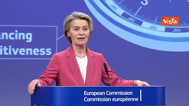 Von der Leyen presenta bussola competitivit? Ue: Seguiamo Draghi, il mondo non ci aspetta