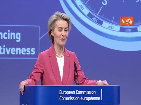 Von der Leyen presenta bussola competitività Ue: Seguiamo Draghi, il mondo non ci aspetta