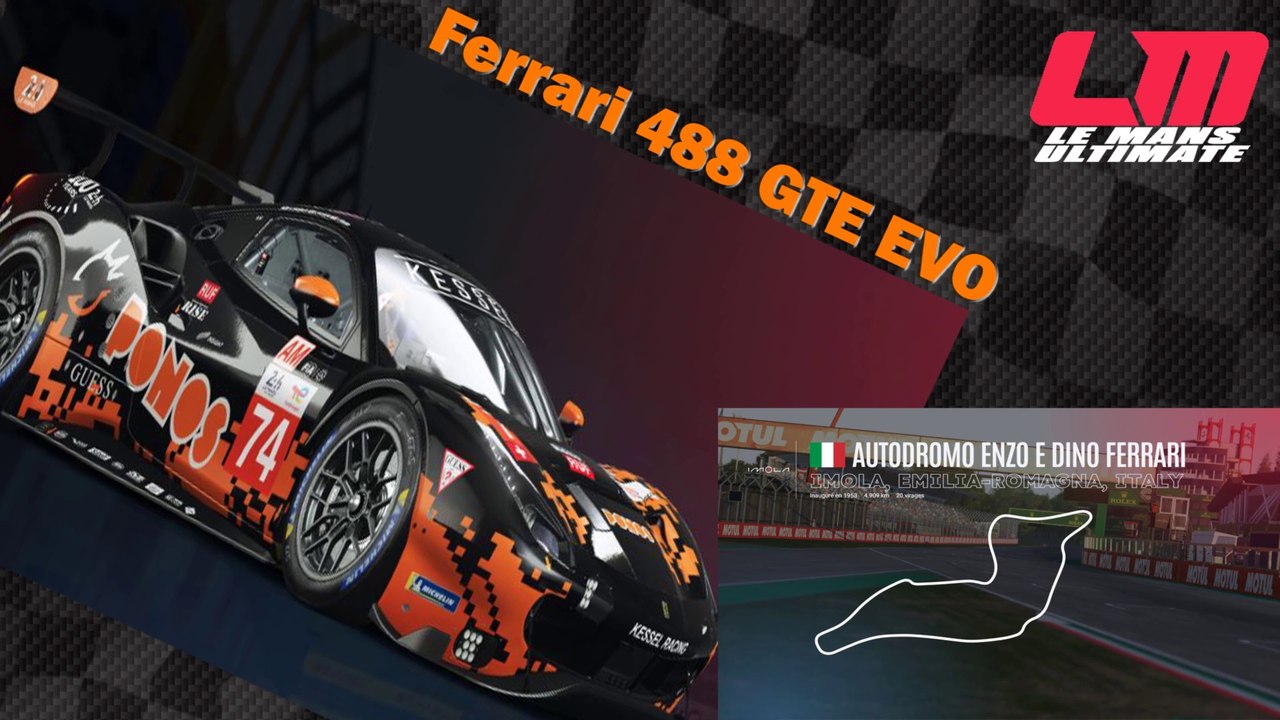 Tour de piste à Imola en Ferrari 488 GTE sur Le Mans Ultimate