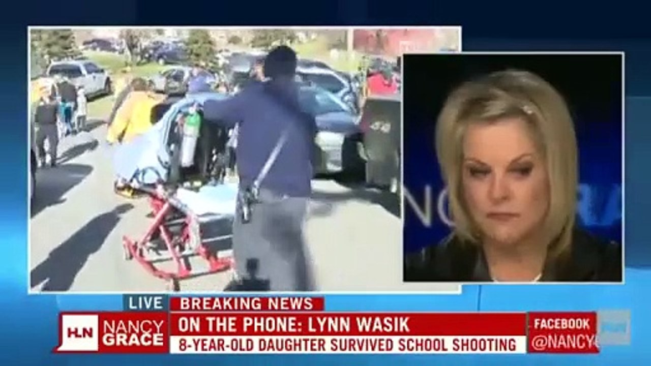 Sandy Hook: Phone Interview w/ Lynn Wasik, uses St  Rose Of Lima Footage, wore bulletproof vest