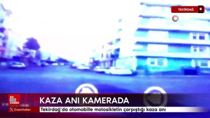 Tekirdağ'da otomobille motosikletin çarpıştığı kaza