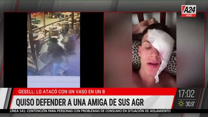 A24.com - 🚨DETUVIERON AL JOVEN QUE LE PARTIÓ UN VASO EN LA CARA A OTRO EN UN BOLICHE DE VILLA GE