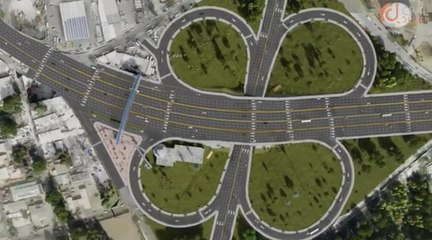 Flujo vehicular en el kilómetro 9 de la Autopista Duarte