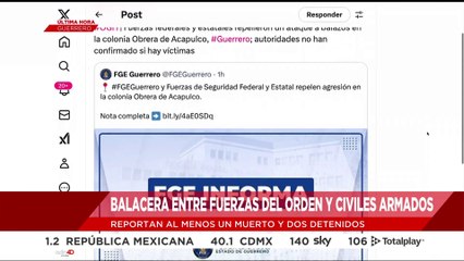 🚨¡Última Hora! Balacera deja al menos un muerto y dos detenidos en Acapulco