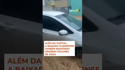Temporal causa alagamentos e afeta operação de trens e metrô no Rio de Janeiro #shorts