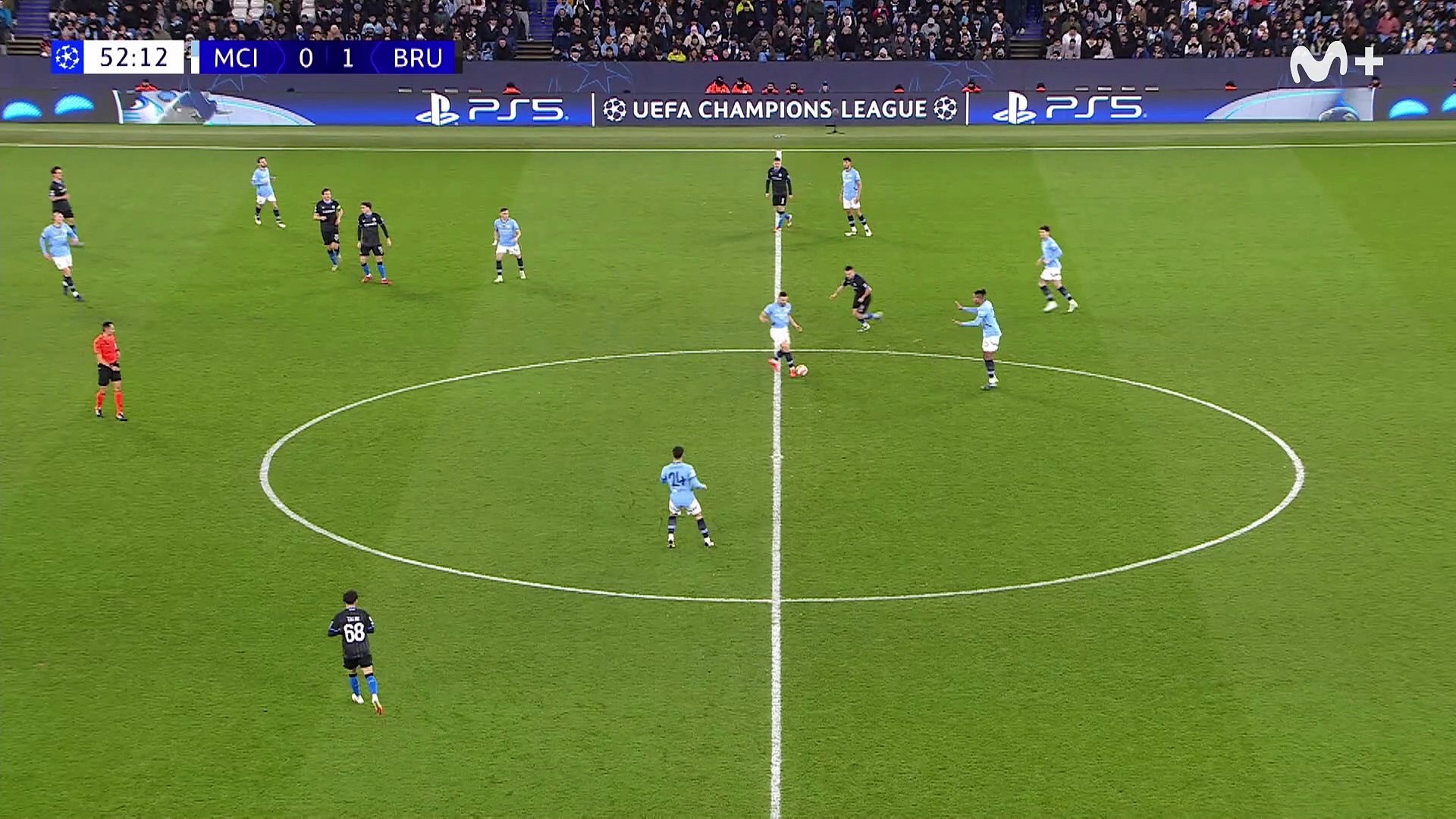 Gol de Kovacic (1-1) en el Manchester City 3-1 Brujas