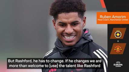 Amorim makes it clear out-of-favour Rashford 'has to change'