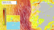Rajadas de vento em Portugal, até ao meio-dia de sábado, dia 1 de janeiro.