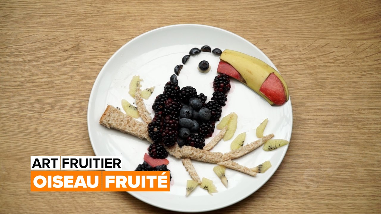 Art fruitier : l'oiseau de fruits