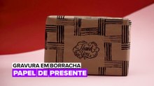 Gravura em Borracha: Papel de Presente