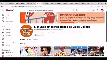 Mi cuarto canal de YouTube