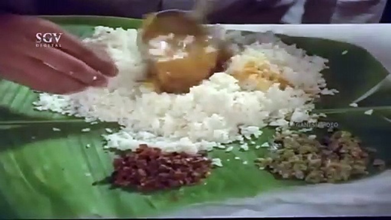 Shankar Nag Eats Free Lunch In Hotel _ Comedy Scene _ Prana Snehita Kannada Movie