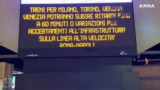 Rallentamenti sull'alta velocita' Roma-Napoli, ritardi di oltre 60 minuti